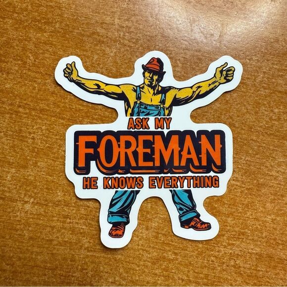 Foreman Sticker with Bold Design - Picture 1 of 1